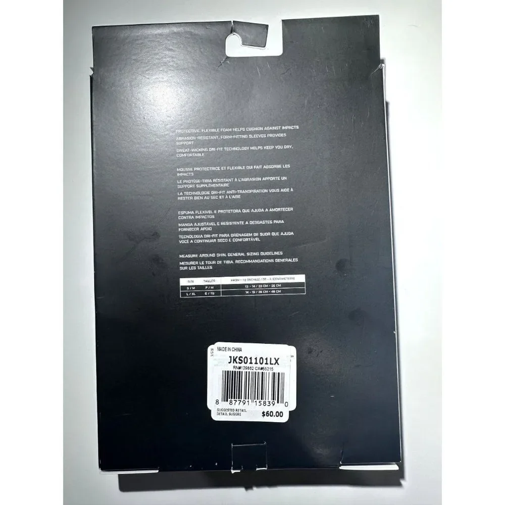 Nike Jordan Pro Hyperstrong Padded Shin Sleeves Basketball White Size L/XL NEW - Picture 4 of 6